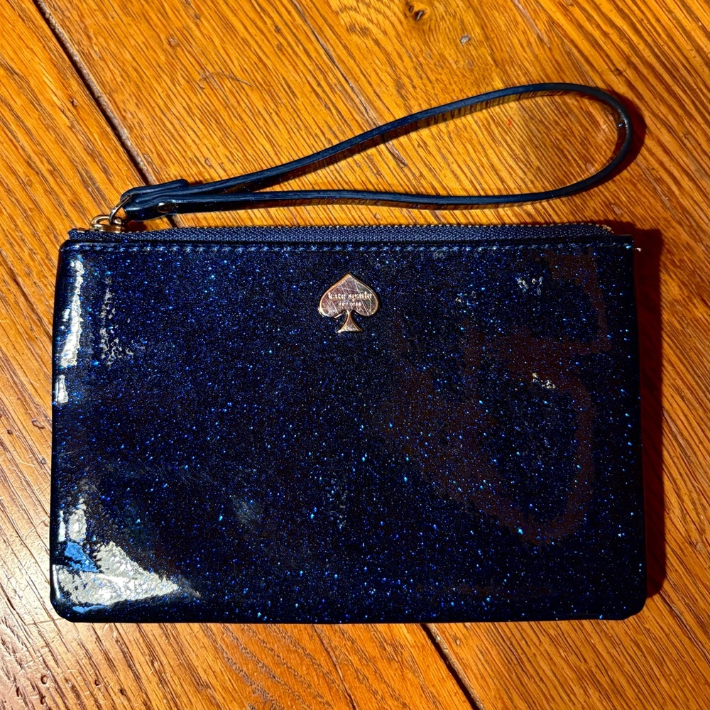Kate Spade Glittery Blue Wristlet
